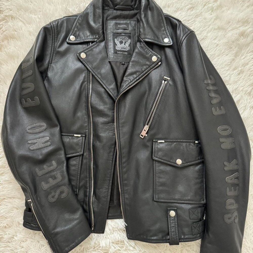 Diesel L-Beck-EMB “Wild Spirit” 100% Goat Leather Size M!! - Picture 2 of 9